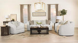 Rainn Boucle Upholstered Sloped Arm Loveseat Latte | Full | Beige | Latte | 509172