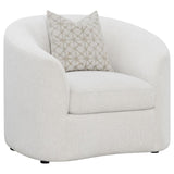Rainn Boucle Upholstered Sloped Arm Accent Chair Latte | Beige | Latte | 509173