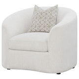 Rainn Boucle Upholstered Sloped Arm Accent Chair Latte | Beige | Latte | 509173