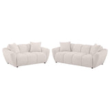 Destino 2-piece Chenille Splayed Arm Sofa Set Greige | 509301-S2