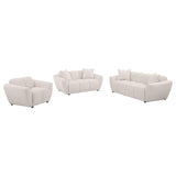 Destino 3-piece Chenille Splayed Arm Sofa Set Greige | 3-piece | 509301-S3