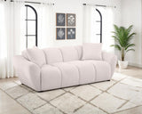 Destino Chenille Upholstered Splayed Arm Sofa Greige | King | Beige | Greige | 509301