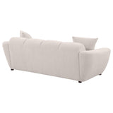 Destino Chenille Upholstered Splayed Arm Sofa Greige | King | Beige | Greige | 509301