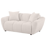 Destino Chenille Upholstered Splayed Arm Loveseat Greige | King | Beige | Greige | 509302
