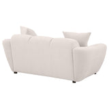 Destino Chenille Upholstered Splayed Arm Loveseat Greige | King | Beige | Greige | 509302