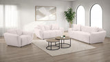 Destino Chenille Upholstered Splayed Arm Loveseat Greige | King | Beige | Greige | 509302