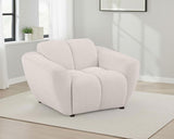 Destino Chenille Upholstered Splayed Arm Accent Chair Greige | Full | Beige | Greige | 509303