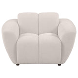 Destino Chenille Upholstered Splayed Arm Accent Chair Greige | Full | Beige | Greige | 509303