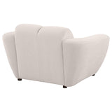 Destino Chenille Upholstered Splayed Arm Accent Chair Greige | Full | Beige | Greige | 509303