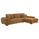 Octavia Upholstered Sectional Chaise Sofa Amber | Orange | Amber | 509340