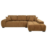 Octavia Upholstered Sectional Chaise Sofa Amber | Orange | Amber | 509340