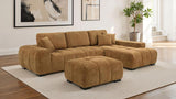 Octavia Upholstered Sectional Chaise Sofa Amber | Orange | Amber | 509340