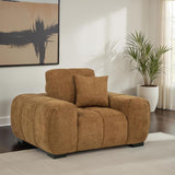 Octavia Upholstered Track Arm Accent Chair Amber | Orange | Amber | 509343