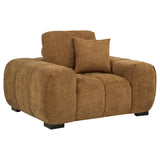 Octavia Upholstered Track Arm Accent Chair Amber | Orange | Amber | 509343