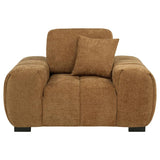 Octavia Upholstered Track Arm Accent Chair Amber | Orange | Amber | 509343