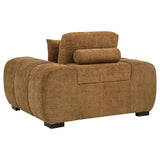 Octavia Upholstered Track Arm Accent Chair Amber | Orange | Amber | 509343
