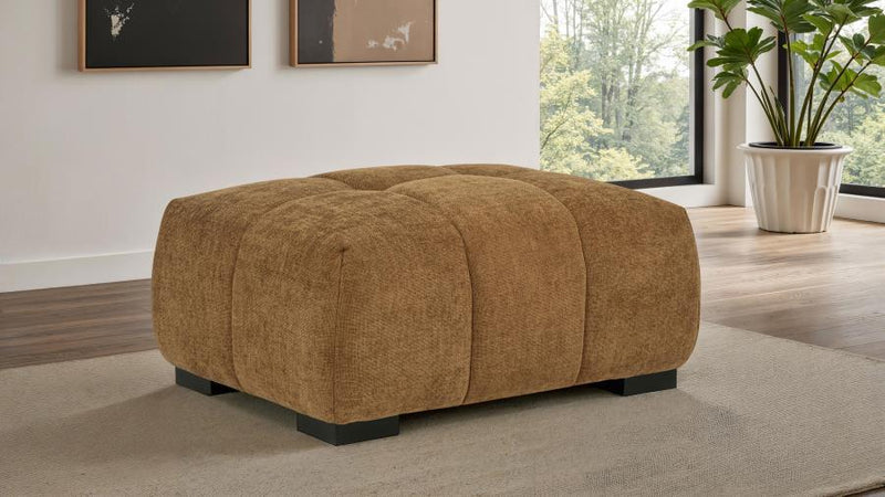 Octavia Upholstered Rectangular Ottoman Amber