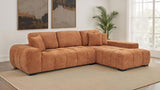 Octavia Upholstered Sectional Chaise Sofa Orange | Orange | 509350