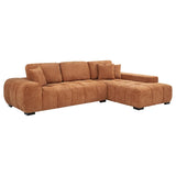 Octavia Upholstered Sectional Chaise Sofa Orange | Orange | 509350