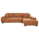 Octavia Upholstered Sectional Chaise Sofa Orange | Orange | 509350