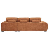 Octavia Upholstered Sectional Chaise Sofa Orange | Orange | 509350