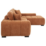 Octavia Upholstered Sectional Chaise Sofa Orange | Orange | 509350