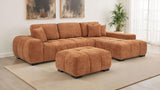Octavia Upholstered Sectional Chaise Sofa Orange | Orange | 509350