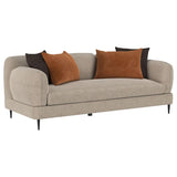 Jade 2-piece Chenille Upholstered Sofa Set Latte | Full | Beige | Latte | 509411-S2