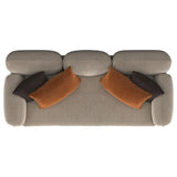 Jade Chenille Upholstered Sculpted Track Arm Sofa Latte | Full | Beige | Latte | 509411