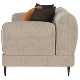 Jade Chenille Upholstered Sculpted Track Arm Loveseat Latte | Full | Beige | Latte | 509412