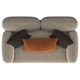 Jade Chenille Upholstered Sculpted Track Arm Loveseat Latte | Full | Beige | Latte | 509412