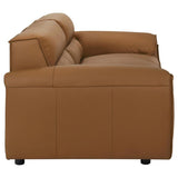 Buxton Top Grain Leather Upholstered Sofa Orange | Full | Orange | 509501