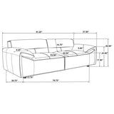 Buxton Top Grain Leather Upholstered Sofa Orange | Full | Orange | 509501