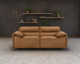 Buxton Top Grain Leather Upholstered Loveseat Orange | Full | Orange | 509502