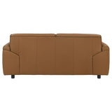 Buxton Top Grain Leather Upholstered Loveseat Orange | Full | Orange | 509502