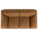 Buxton Top Grain Leather Upholstered Loveseat Orange | Full | Orange | 509502