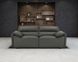 Buxton Top Grain Leather Upholstered Loveseat Graphite | Full | Grey | Graphite | 509505