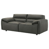 Buxton Top Grain Leather Upholstered Loveseat Graphite | Full | Grey | Graphite | 509505