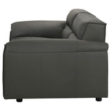 Buxton Top Grain Leather Upholstered Loveseat Graphite | Full | Grey | Graphite | 509505