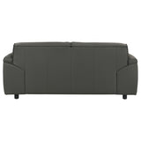 Buxton Top Grain Leather Upholstered Loveseat Graphite | Full | Grey | Graphite | 509505