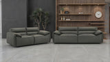 Buxton Top Grain Leather Upholstered Loveseat Graphite | Full | Grey | Graphite | 509505