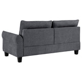 Caspian Upholstered Curved Arm Chaise Sectional Sofa Grey | Grey | 509540