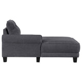 Caspian Upholstered Curved Arm Chaise Sectional Sofa Grey | Grey | 509540