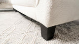 Caspian Upholstered Curved Arm Chaise Sectional Sofa White | White | 509550