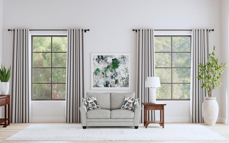 Tomkins Boucle Upholstered Loveseat Light Grey | Full | Grey | Light Grey | 509672