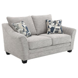 Tomkins Boucle Upholstered Loveseat Light Grey | Full | Grey | Light Grey | 509672