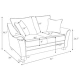 Tomkins Boucle Upholstered Loveseat Light Grey | Full | Grey | Light Grey | 509672