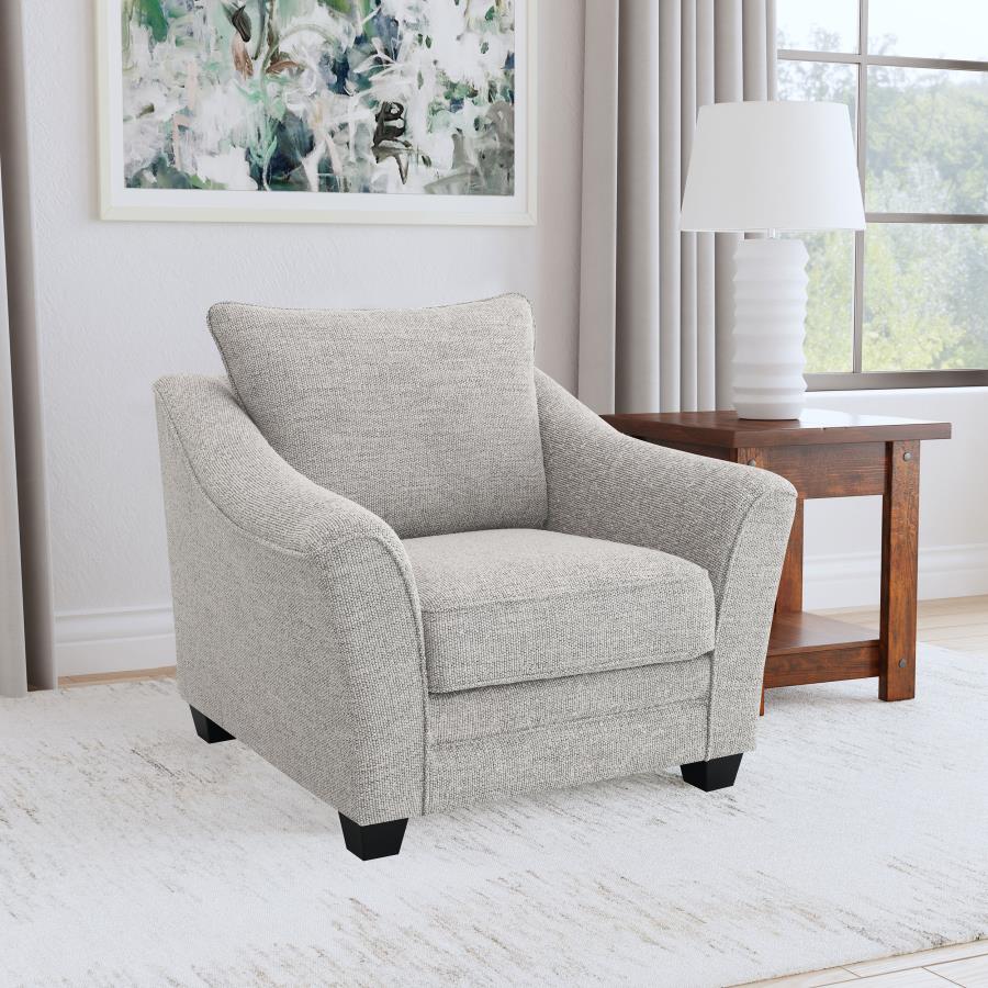 Tomkins Boucle Upholstered Chair Light Grey | Grey | Light Grey | 509673