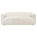 Dorset 2-piece Upholstered Round Track Arm Sofa Set White | White | 509811-S2