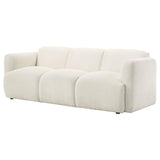 Dorset Fabric Upholstered Round Track Arm Sofa White | Full | White | 509811